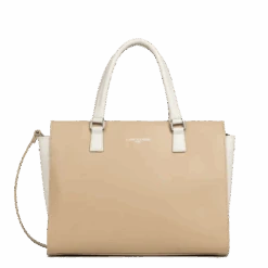 Sac à Main Lancaster Smooth 437-04 -Mode Sacs Magasin 437 04 BEIGE ECRU 1
