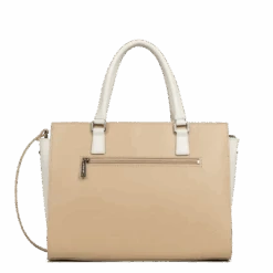 Sac à Main Lancaster Smooth 437-04 -Mode Sacs Magasin 437 04 BEIGE ECRU 3