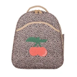 Mini Sac à Dos Jeune Premier Leopard Cherry