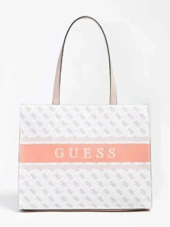Cabas Guess Monique Logo 4G -Mode Sacs Magasin cabas guess monique logo 4g cabas guess monique logo 4g blanc multi melisac reims 4